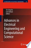 Advances in electrical engineering and computational science /