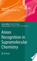 Anion recognition in supramolecular chemistry.