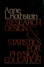 Research design and statistics for physical education /