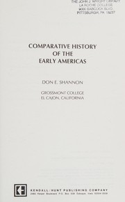 Comparative History of the Early Americas